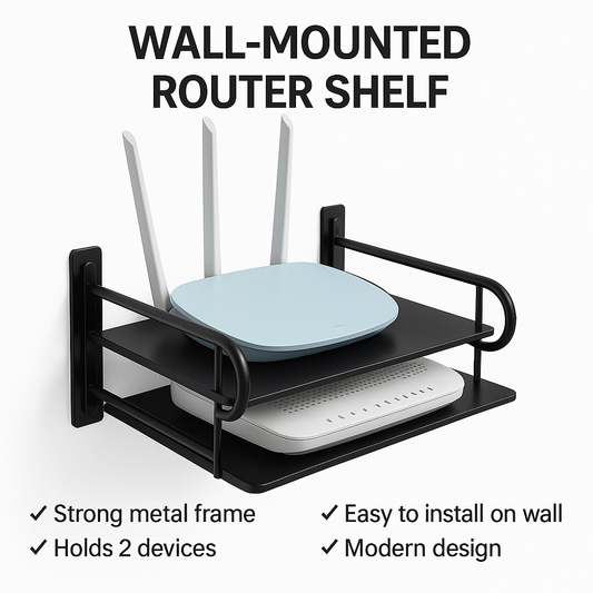 Wall-Mounted Router Shelf – Dual Layer